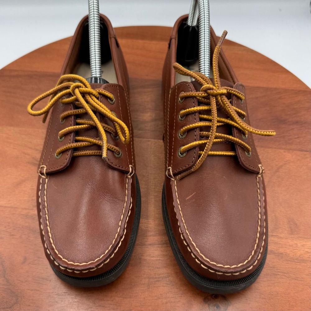 Eastland Falmouth Womens Leather Loafer Brown Camp Mac Boat Shoes Size 9 - Picture 3 of 8